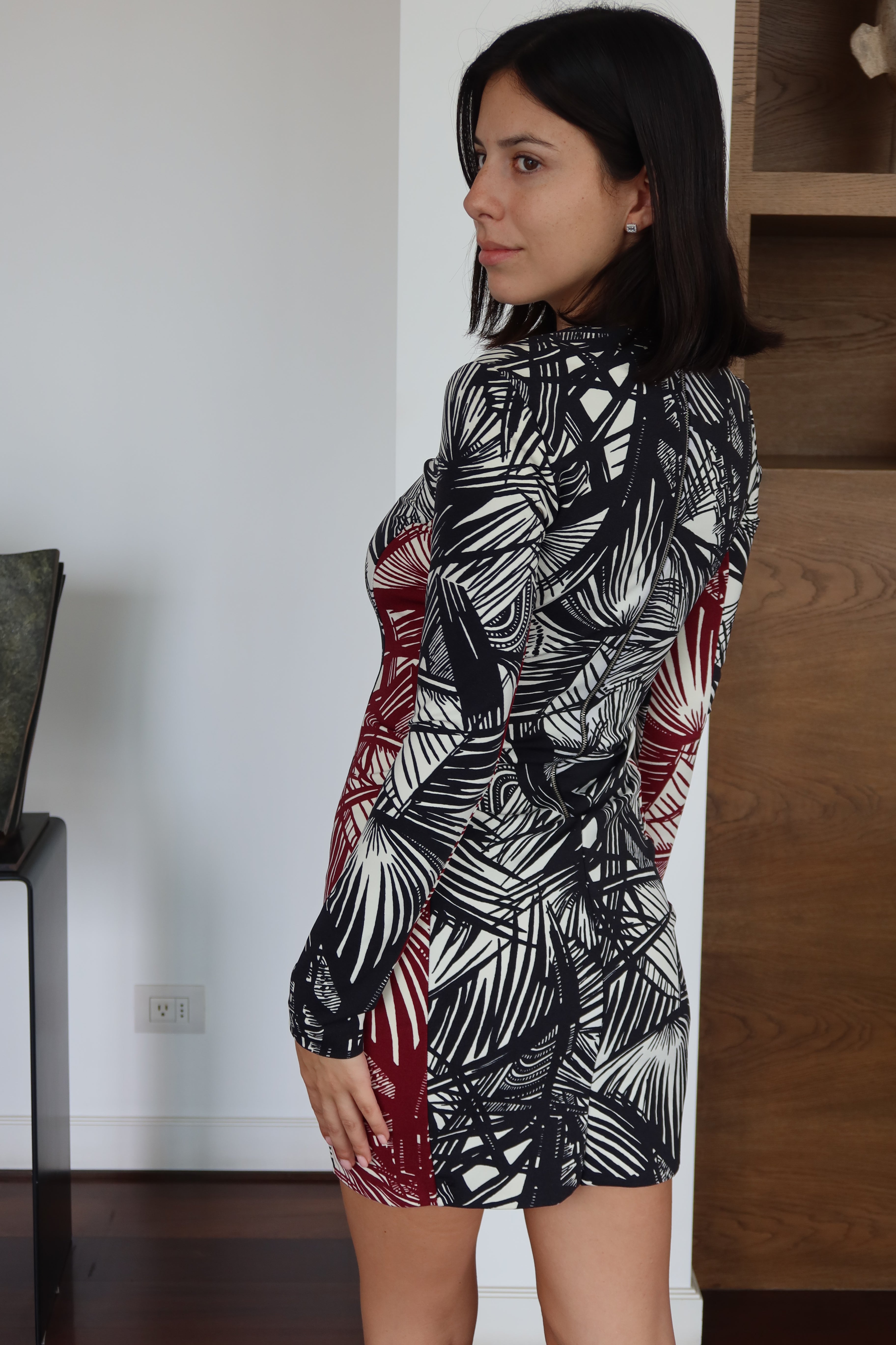 Elizabeth and James Mailyn Palm Print Mini Dress
