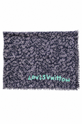 Louis Vuitton Purple Leopard Print Scarf