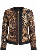 Salvatore Ferragamo Patchwork Leopard Jacket