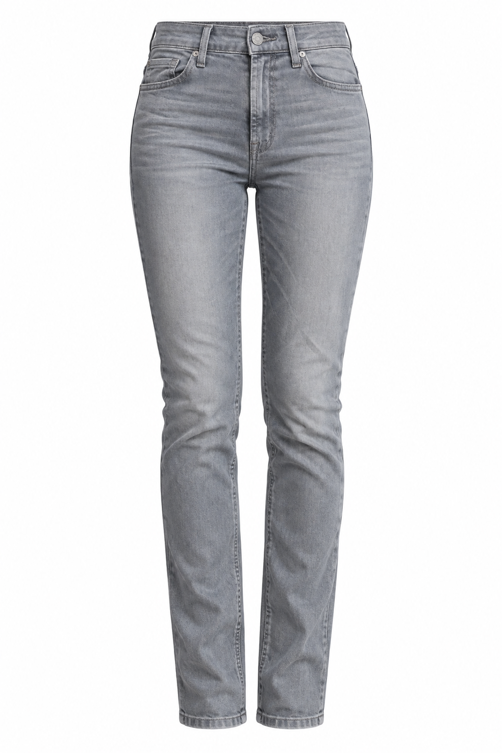 7 For All Mankind Grey Mid-Rise Skinny Jeans