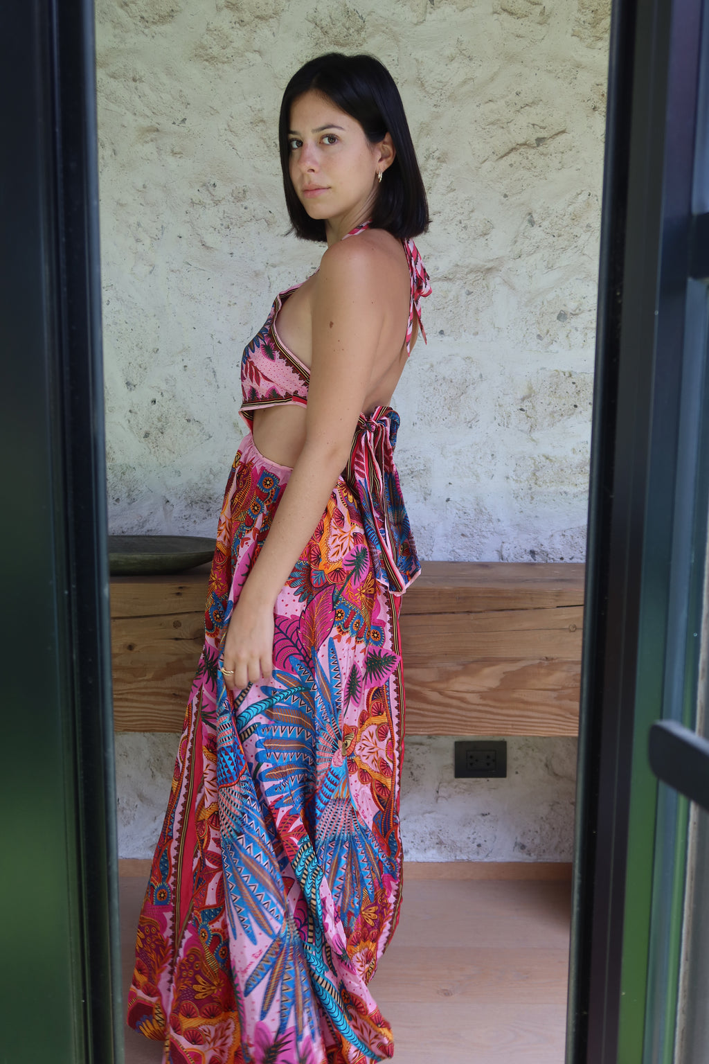 FARM Rio Tropical Halter Maxi Dress
