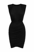 ba&sh Black Ruched Mini Dress
