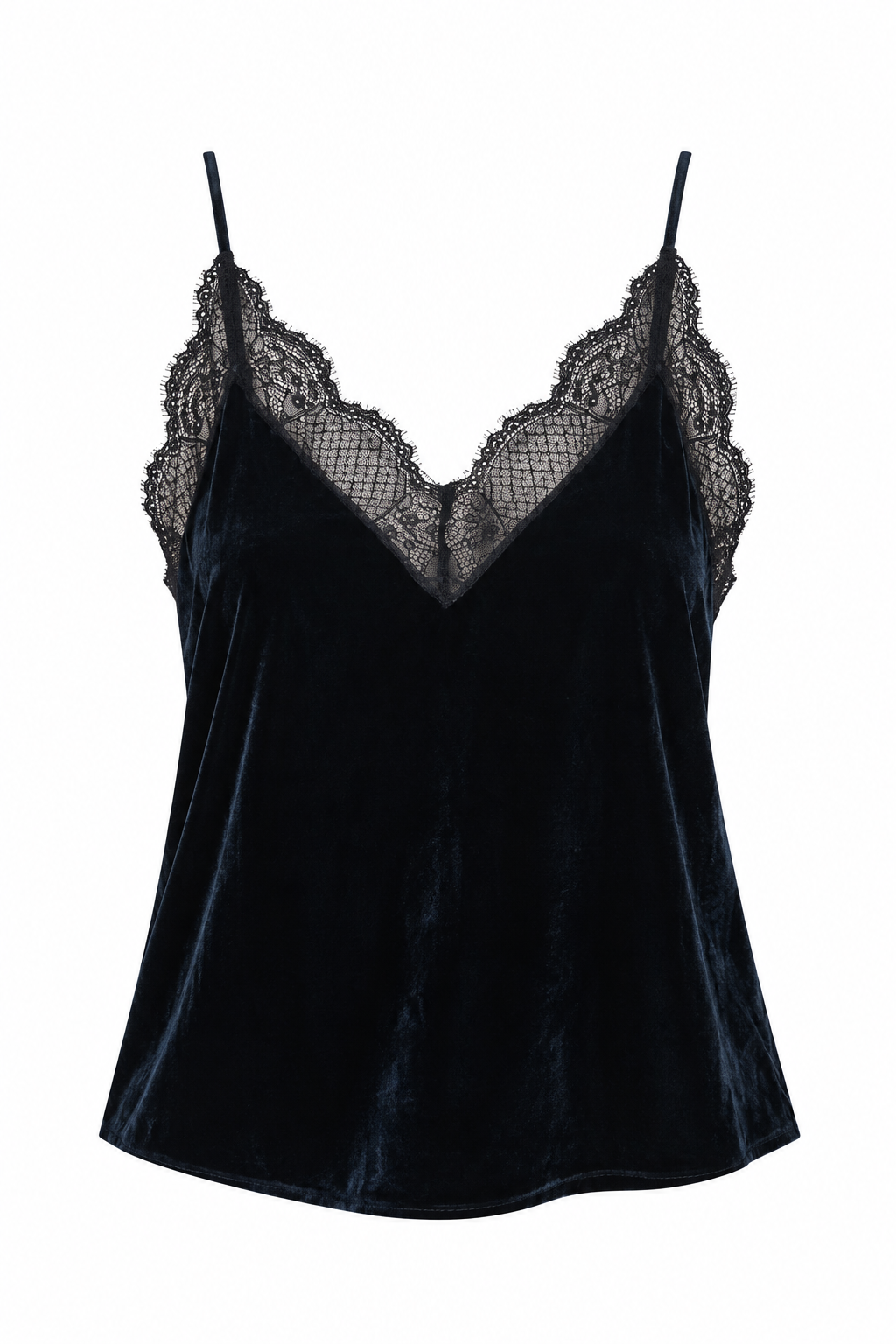 Zadig & Voltaire Velvet Lace-Trim Camisole