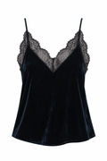 Zadig & Voltaire Velvet Lace-Trim Camisole