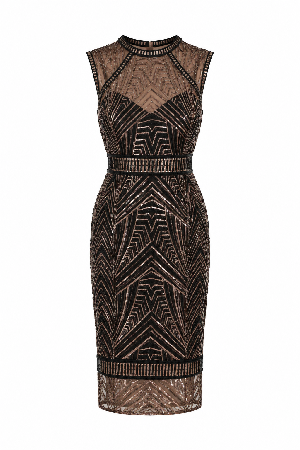Vestido de Lentejuelas Rose Gold de Saylor