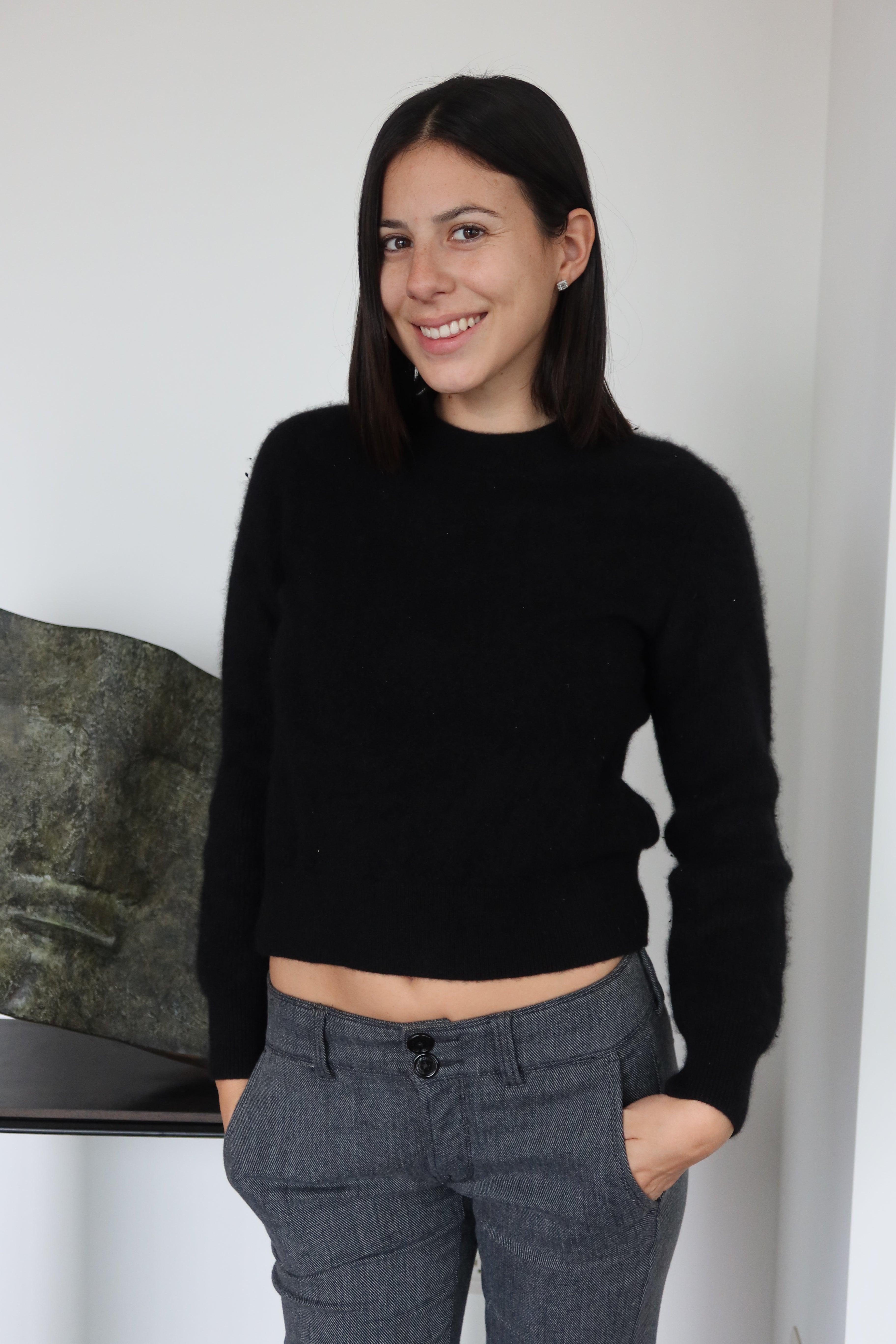 Rag & Bone Black Cashmere Crewneck Sweater