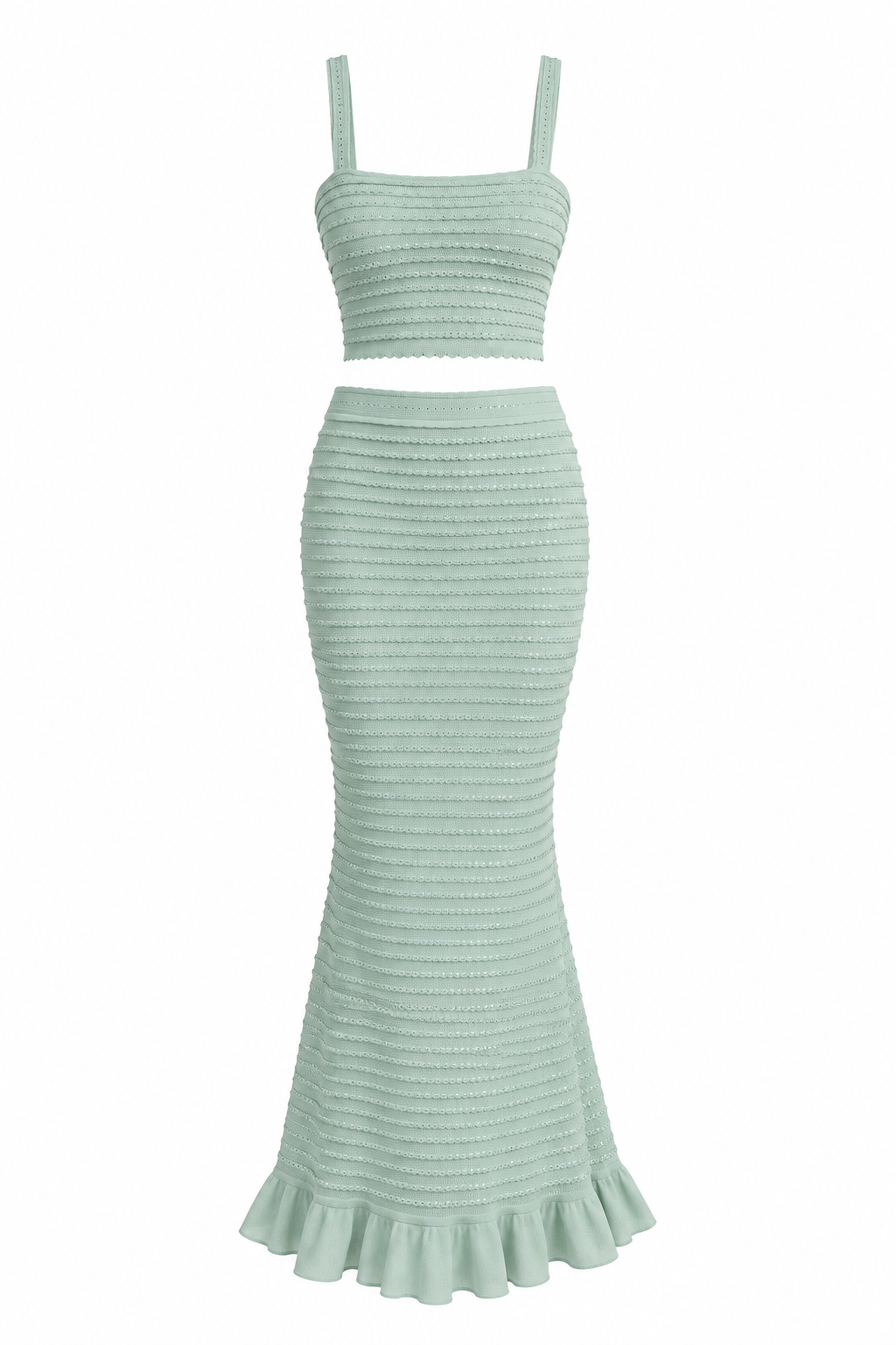 Sandro Embellished Knit Two-Piece Set