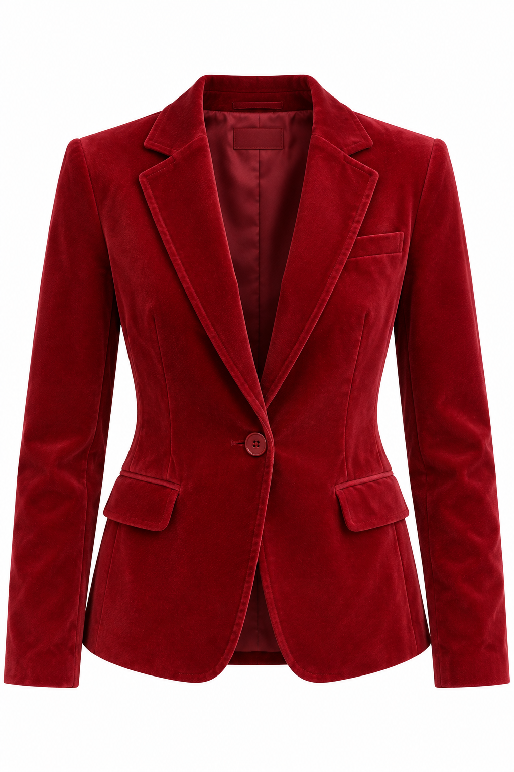 Zadig & Voltaire Burgundy Velvet Blazer