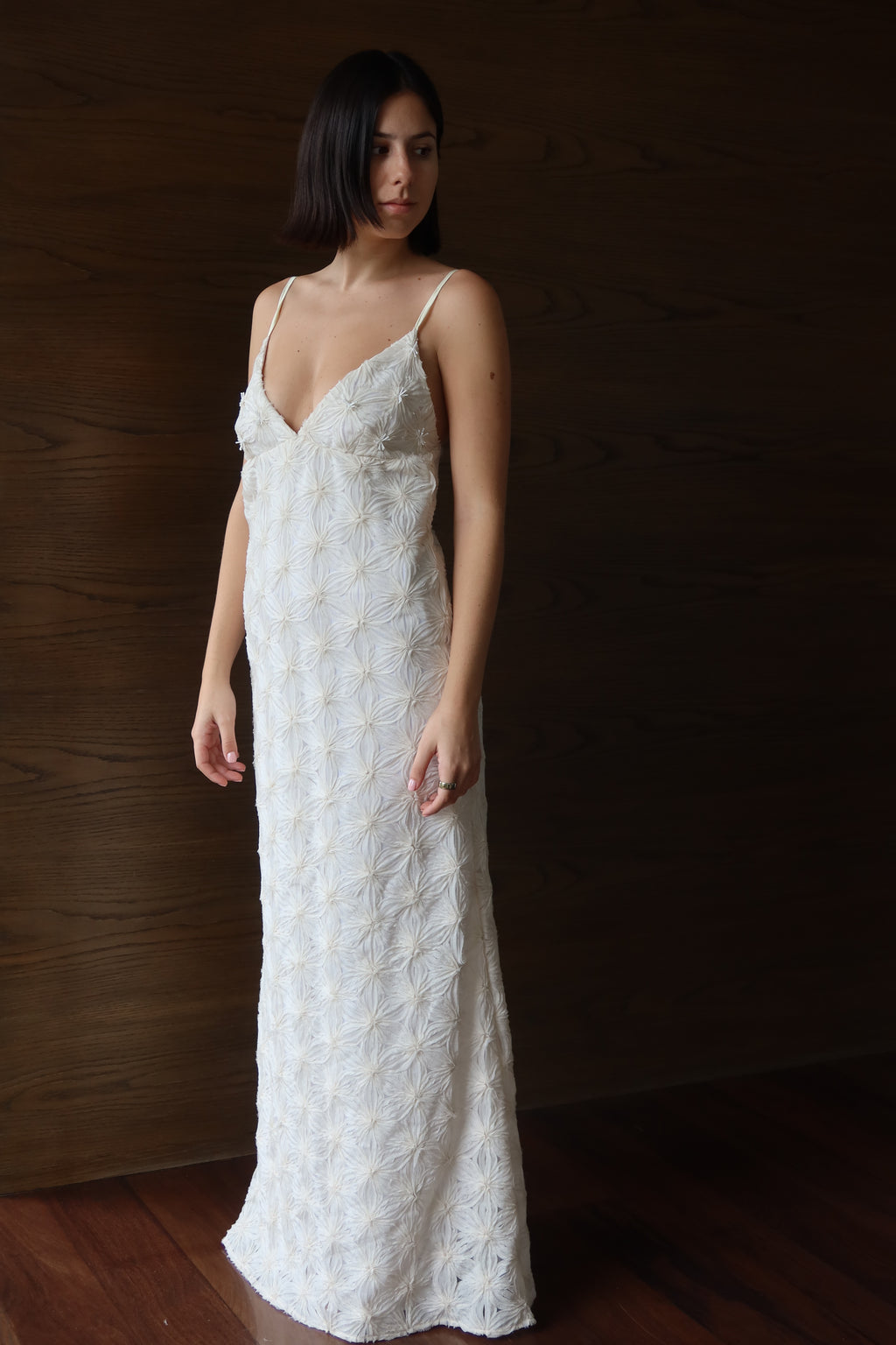 Vestido Maxi Blanco Bordado de Baobab