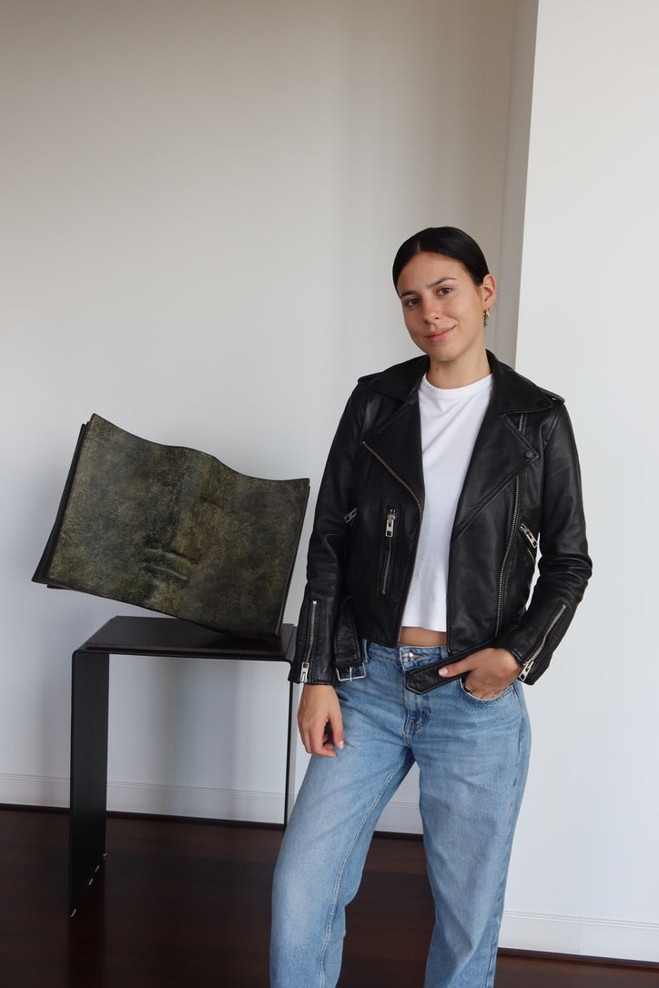 All Saints Black Leather Biker Jacket