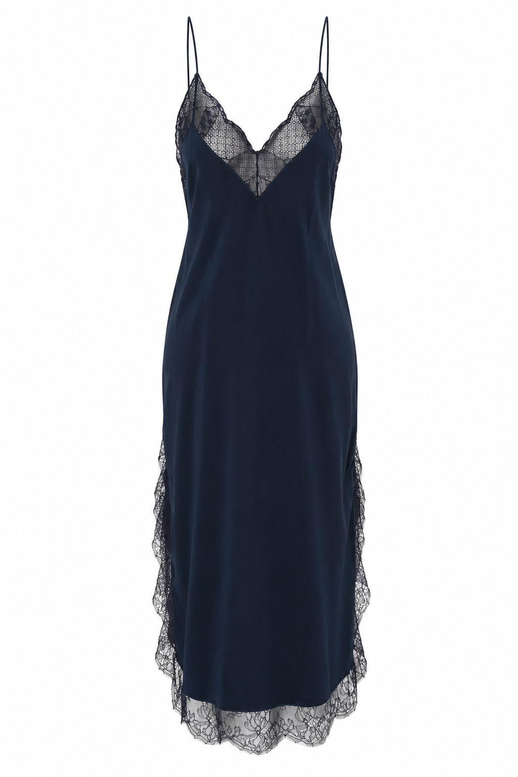 Zadig & Voltaire Navy Lace Slip Dress