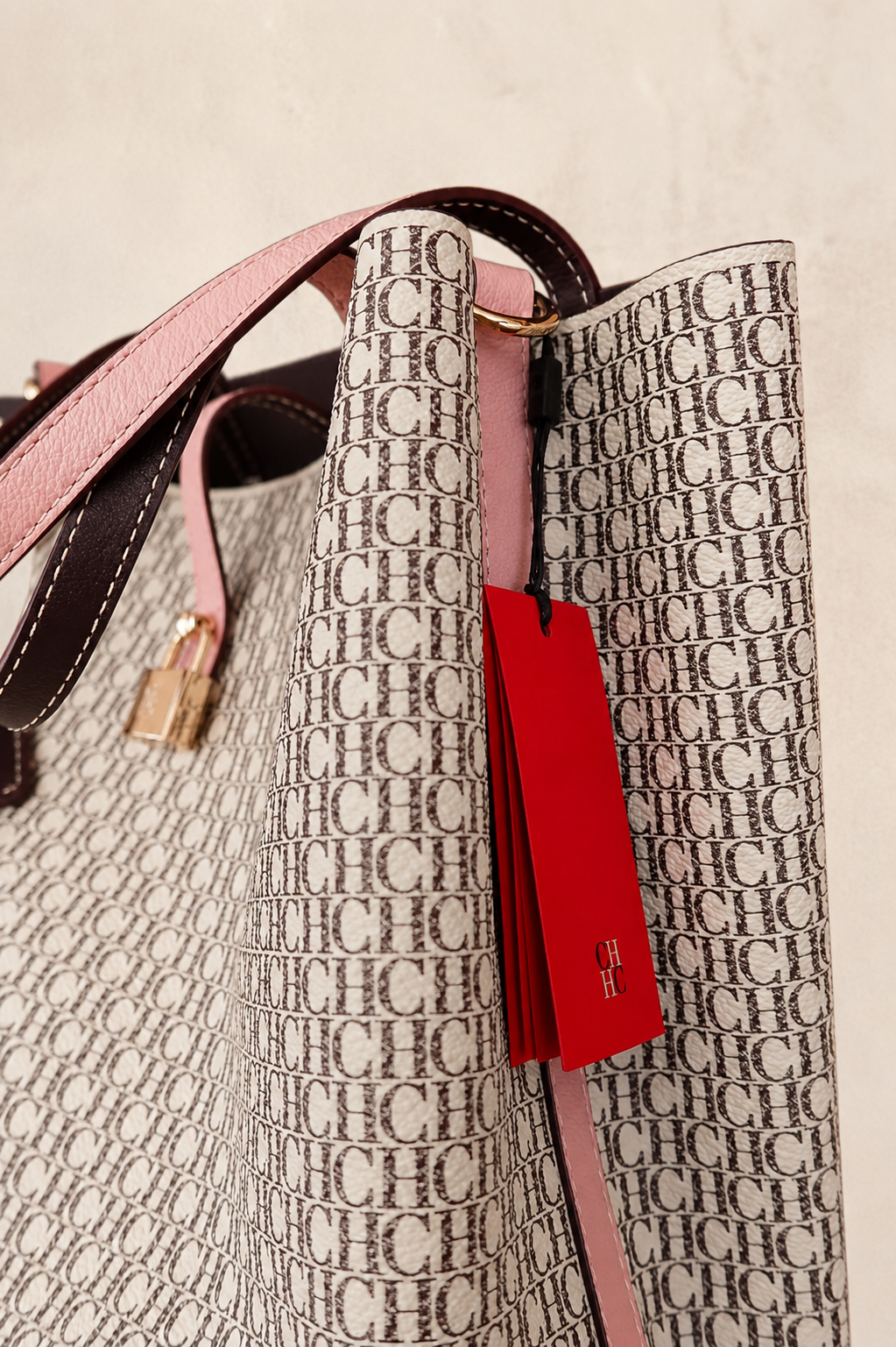 Carolina Herrera Monogram Canvas Tote Bag