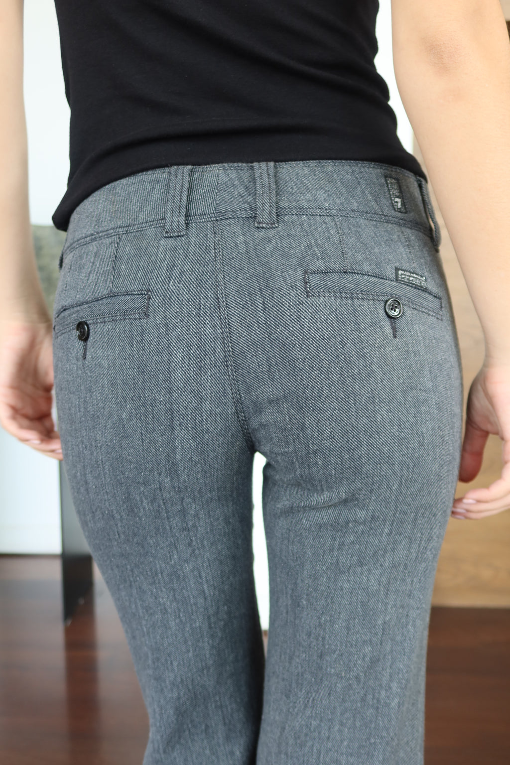 7 For All Mankind Grey Tailored Trousers
