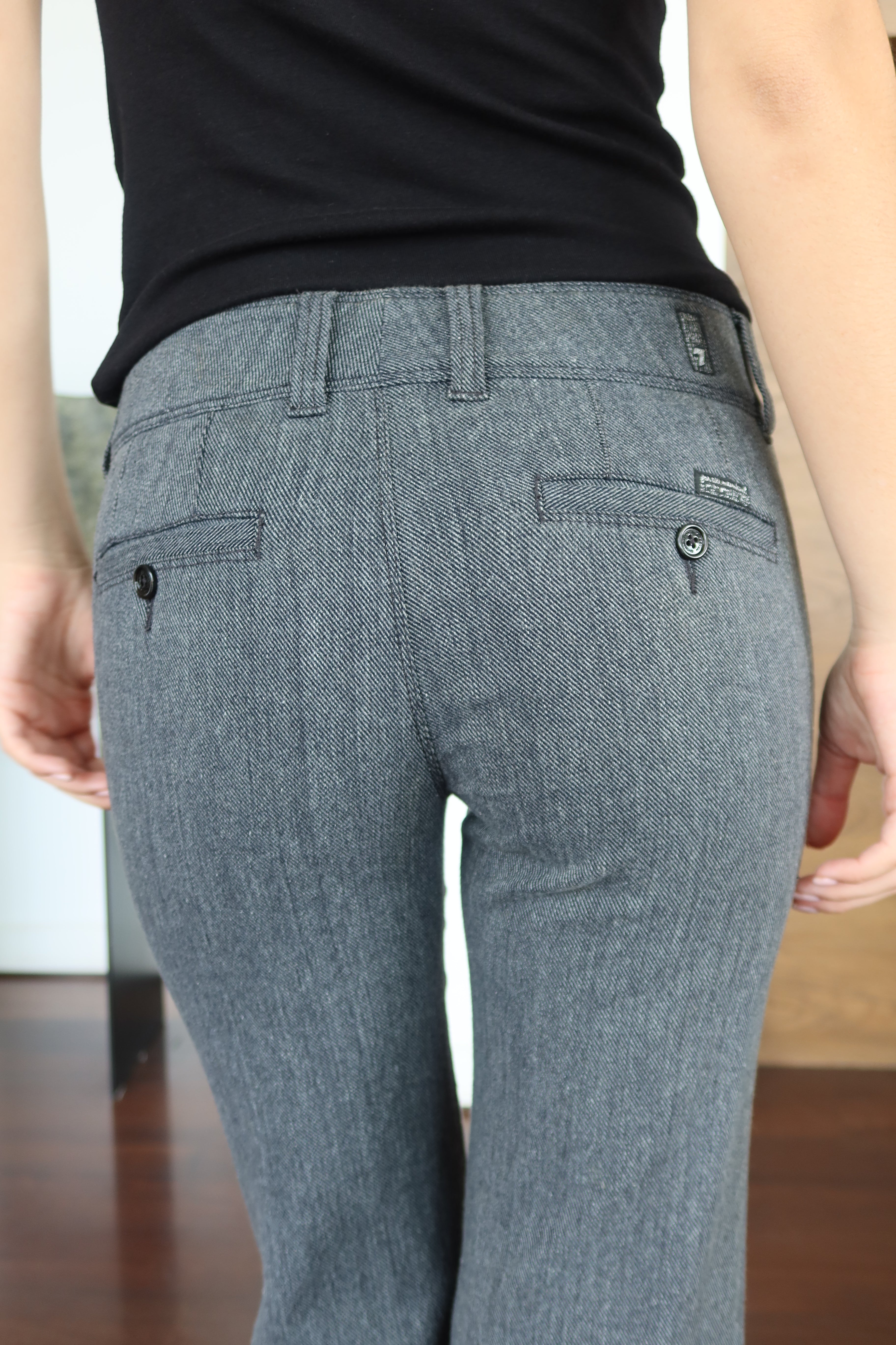 7 For All Mankind Grey Tailored Trousers