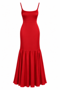 Reformation Red Satin Maxi Dress