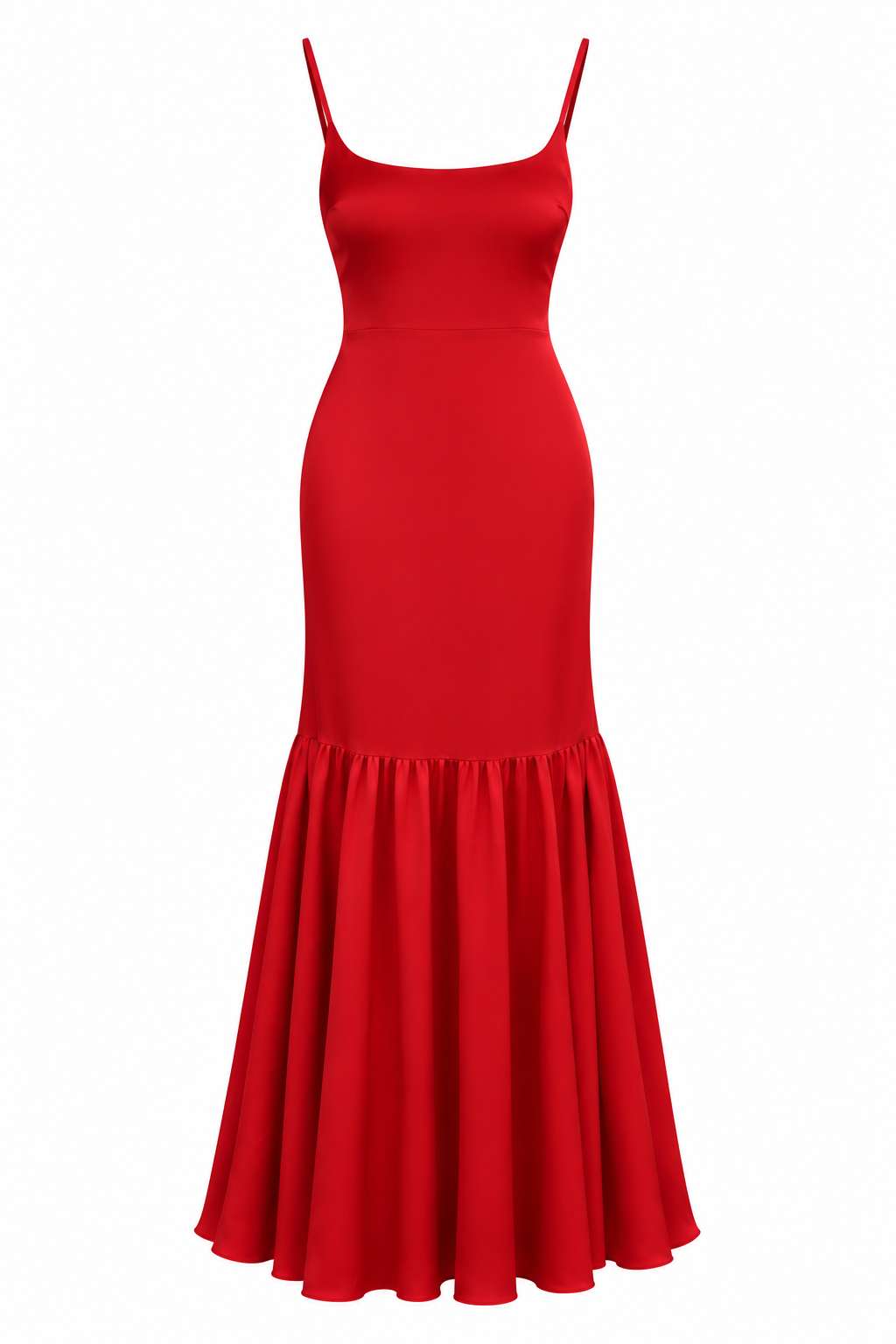 Reformation Red Satin Maxi Dress