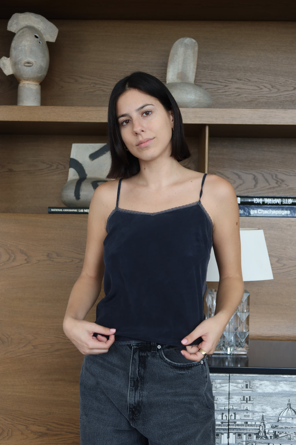 Zadig & Voltaire Navy Satin Camisole