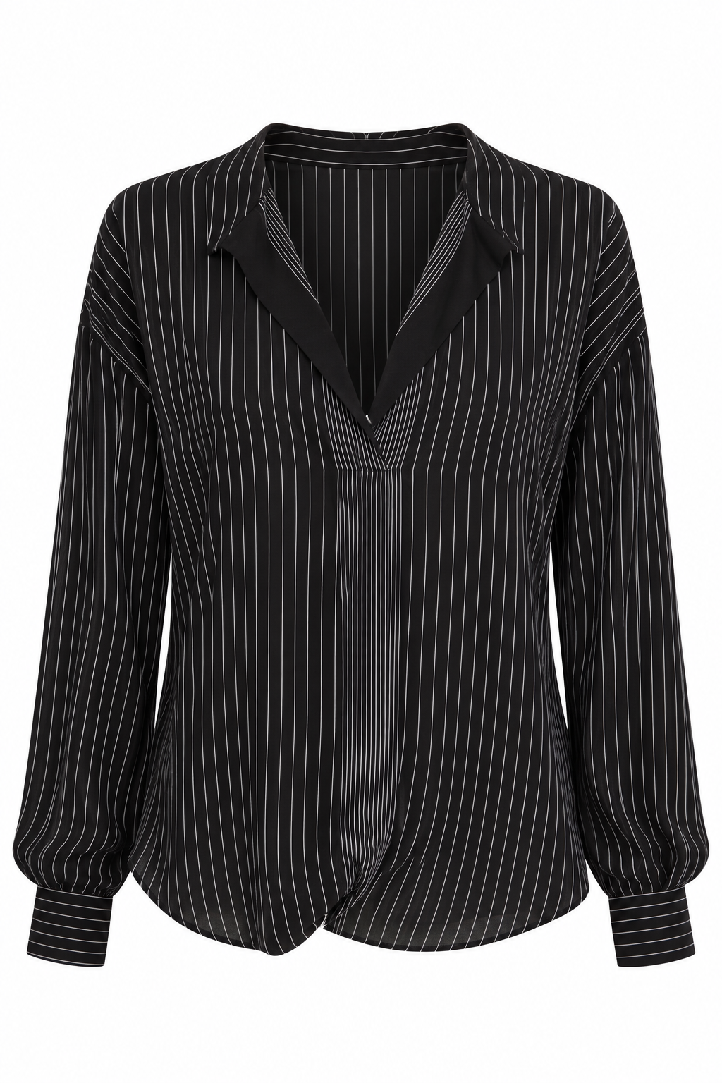 Vince Striped V-Neck Blouse