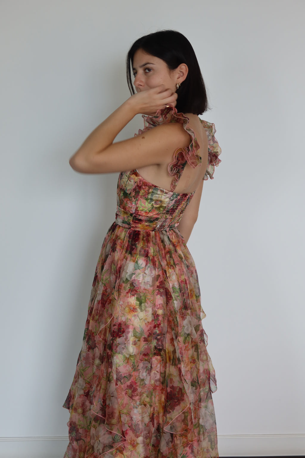 Vestido Maxi de Organza Floral de Alice + Olivia