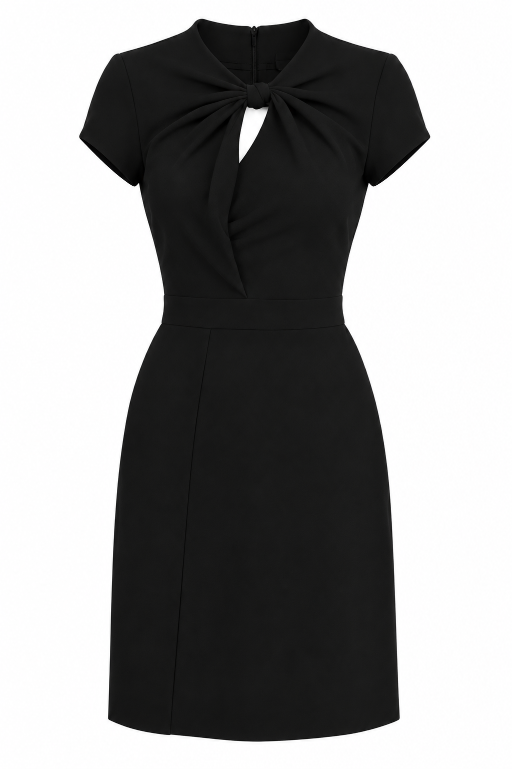 Maje Black Twist-Front Mini Dress