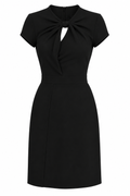 Maje Black Twist-Front Mini Dress