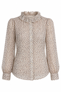 Ba&sh Ruffle Collar Printed Blouse