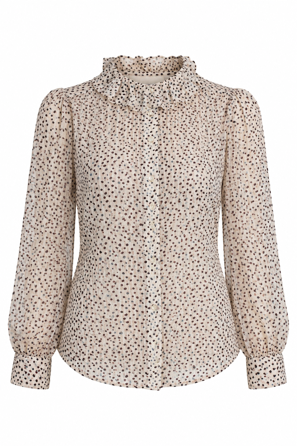 Ba&sh Ruffle Collar Printed Blouse