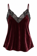 Zadig & Voltaire Velvet Lace-Trim Camisole