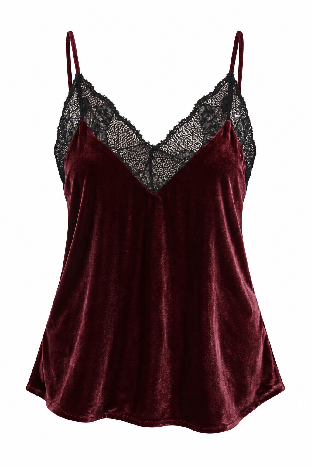 Zadig & Voltaire Velvet Lace-Trim Camisole