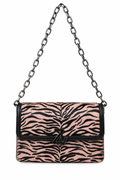 Zadig & Voltaire Pink Zebra Print Shoulder Bag