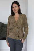 Blusa Animal Print con Escote en V Rag & Bone