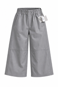 Loewe Grey Leather Wide-Leg Pants