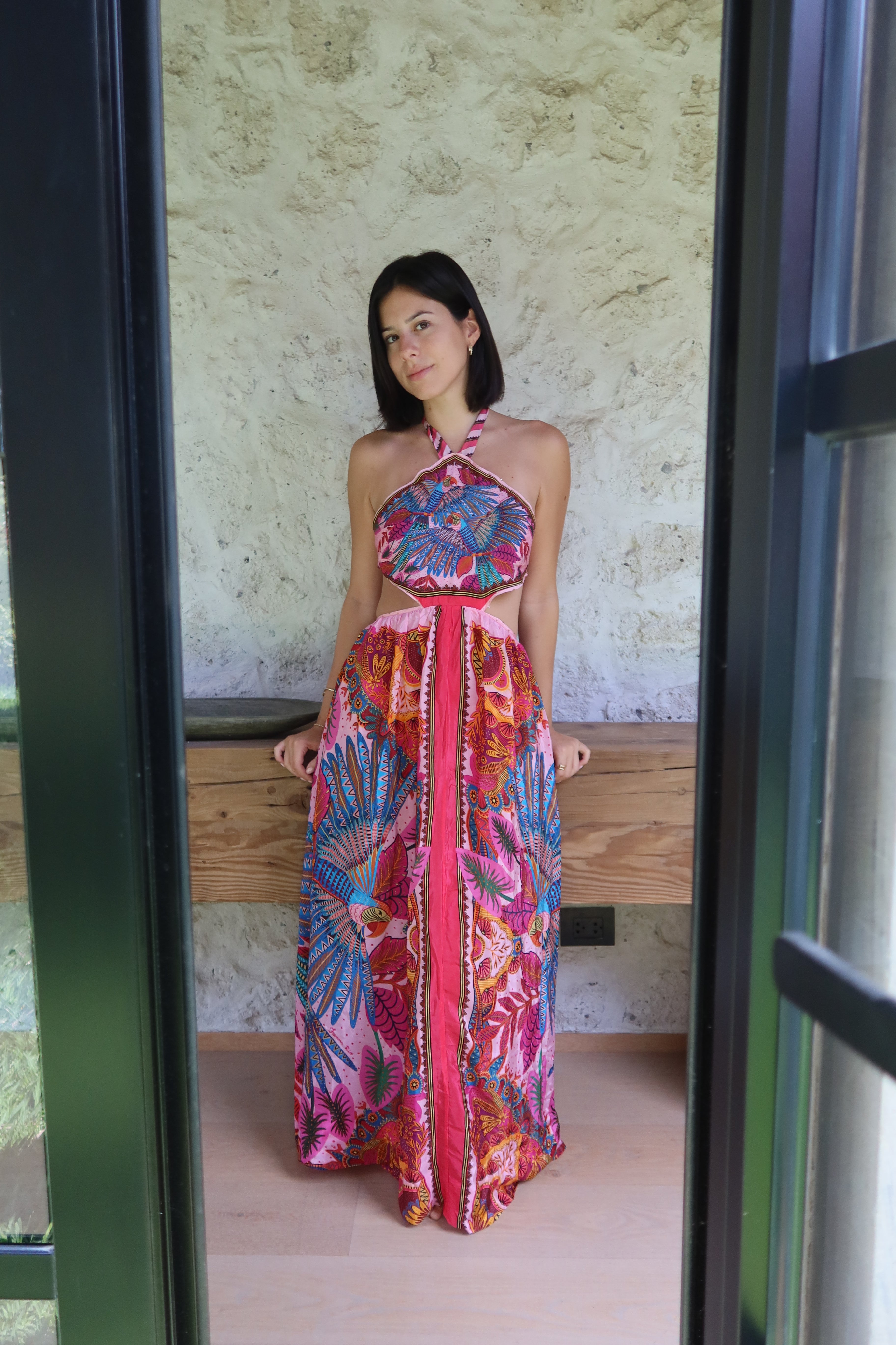 FARM Rio Tropical Halter Maxi Dress