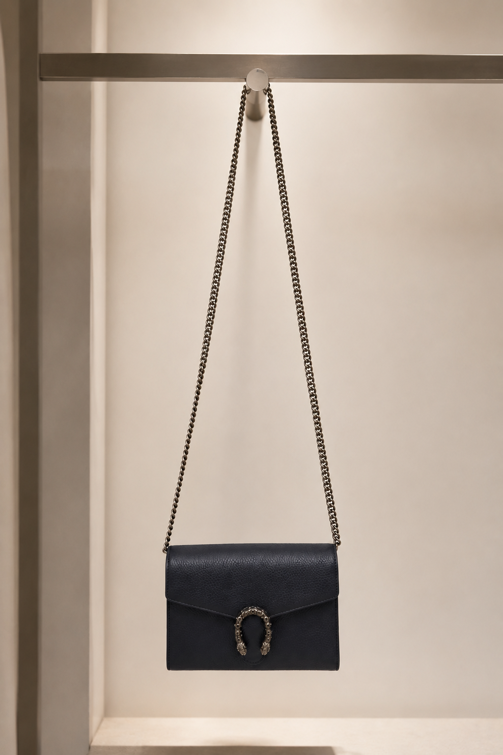 Cartera Gucci Dionysus de Cuero Azul Medianoche