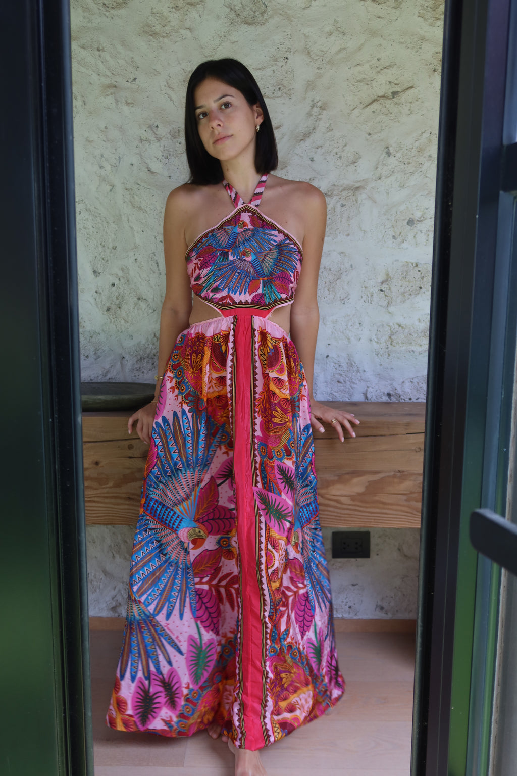 FARM Rio Tropical Halter Maxi Dress