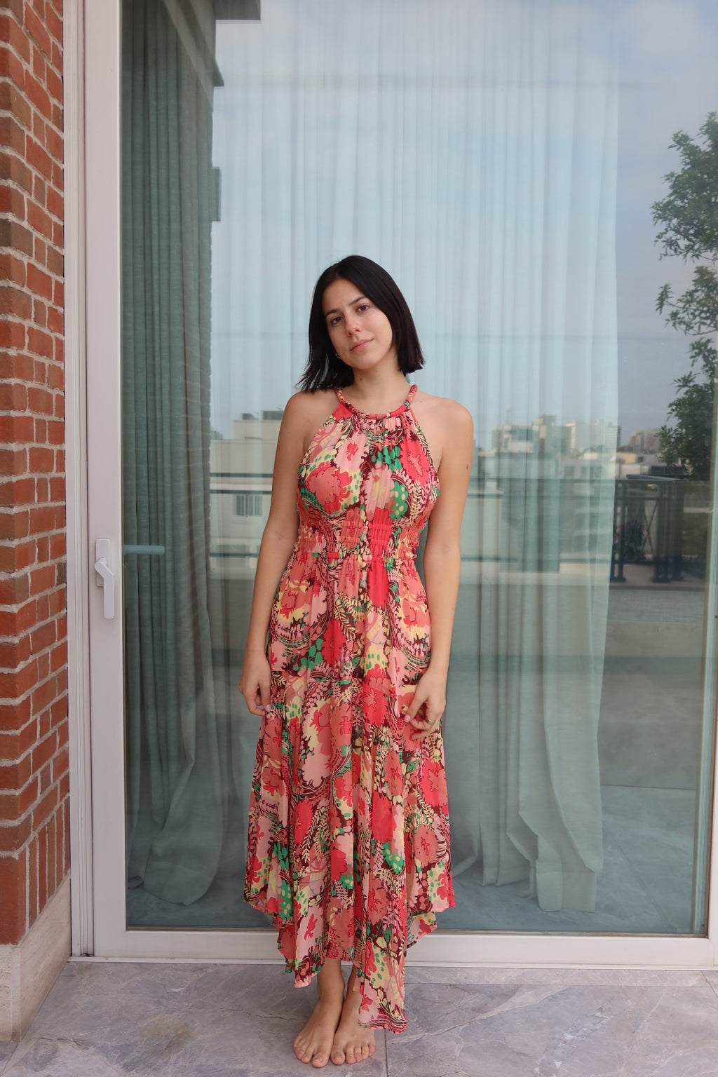 A.L.C Floral Halter Maxi Dress