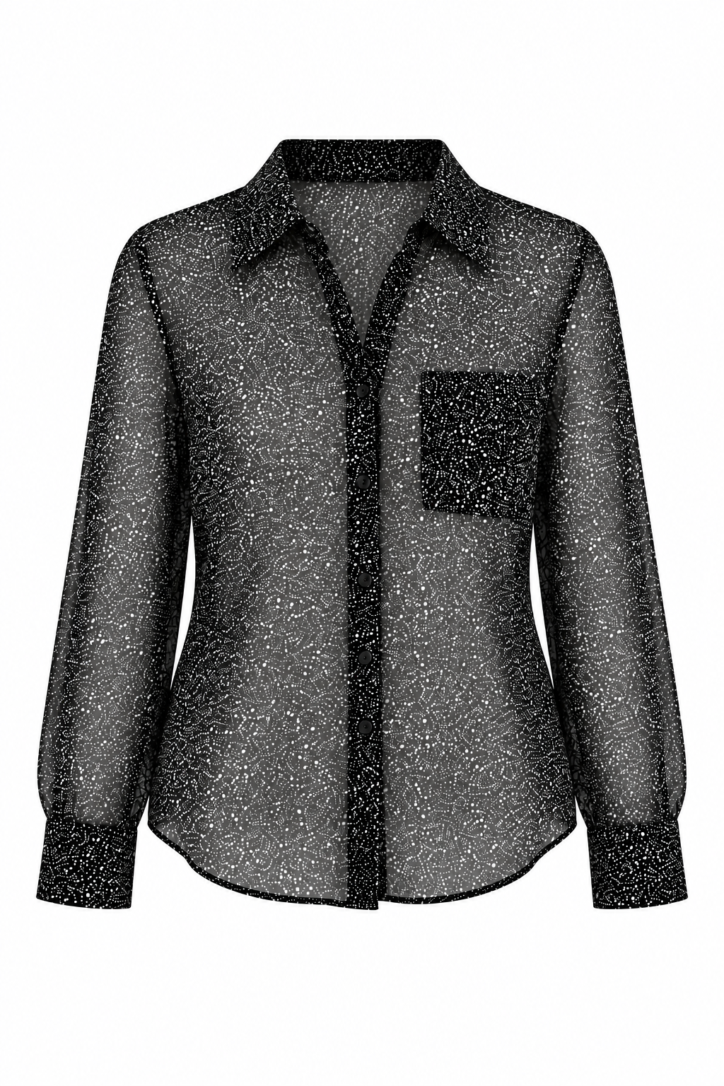 Diane von Furstenberg Sheer Printed Blouse