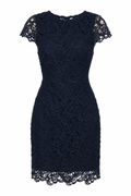 Alice + Olivia Navy Lace Mini Dress