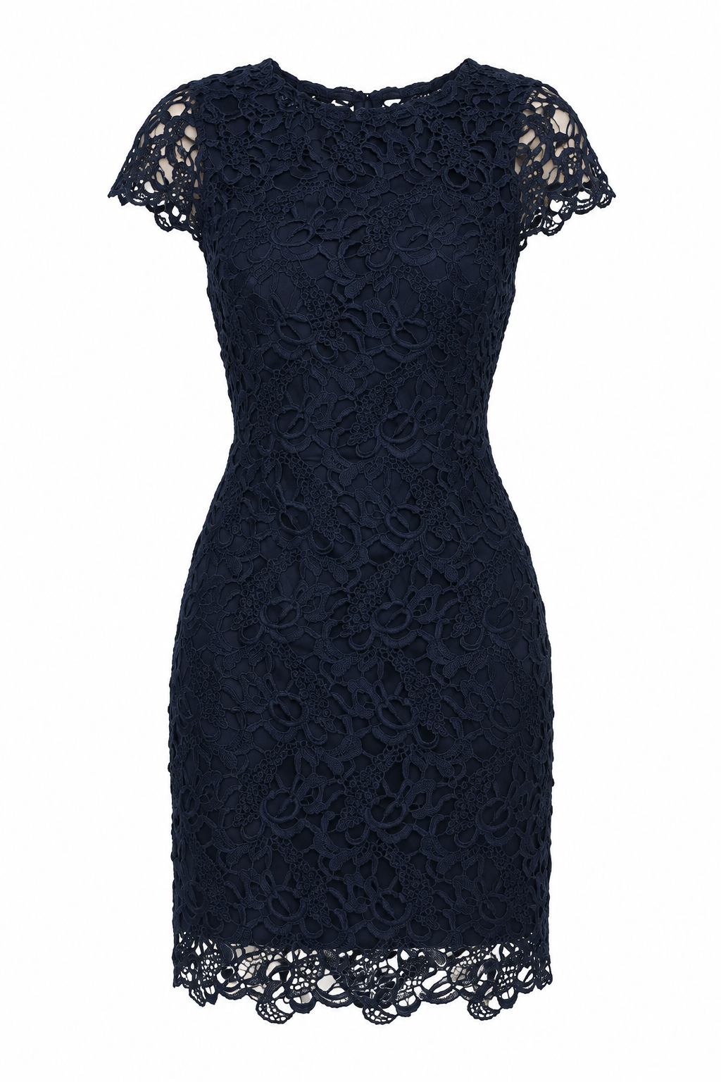 Alice + Olivia Navy Lace Mini Dress