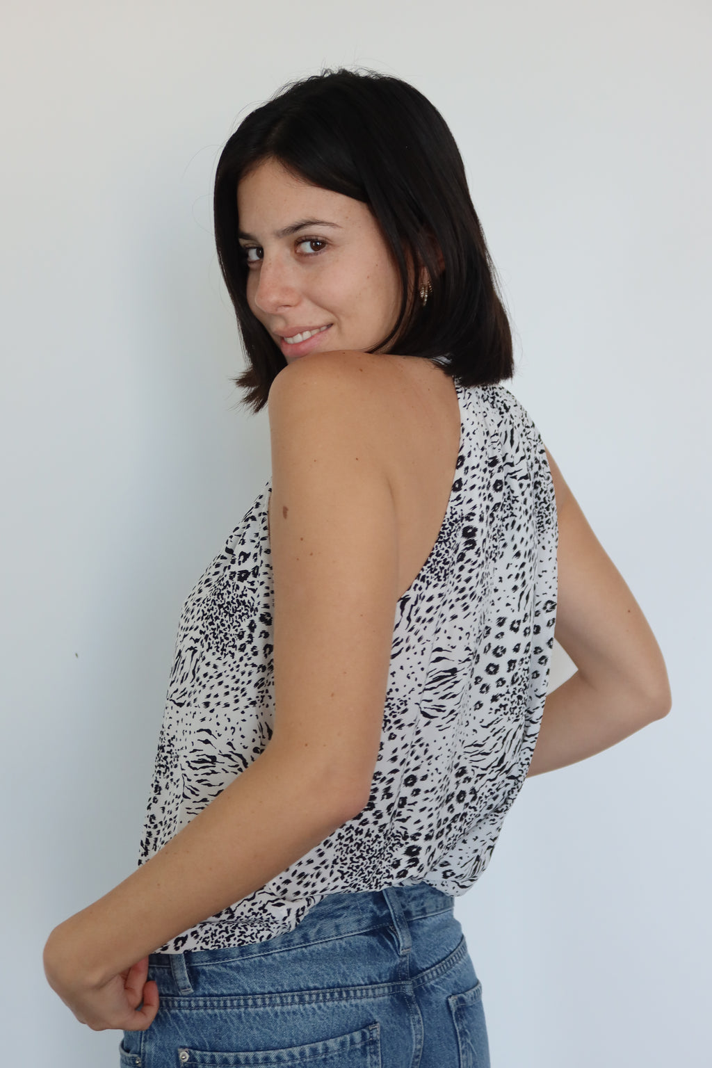 Joie Animal Print Halter Top