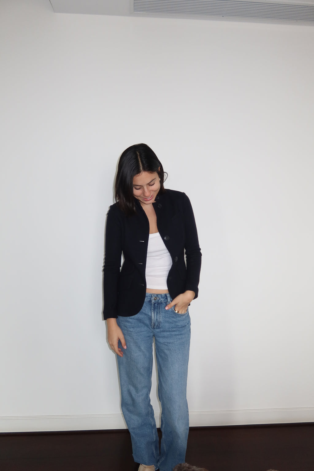 Rag & Bone Casaca Estructurada Azul Marino