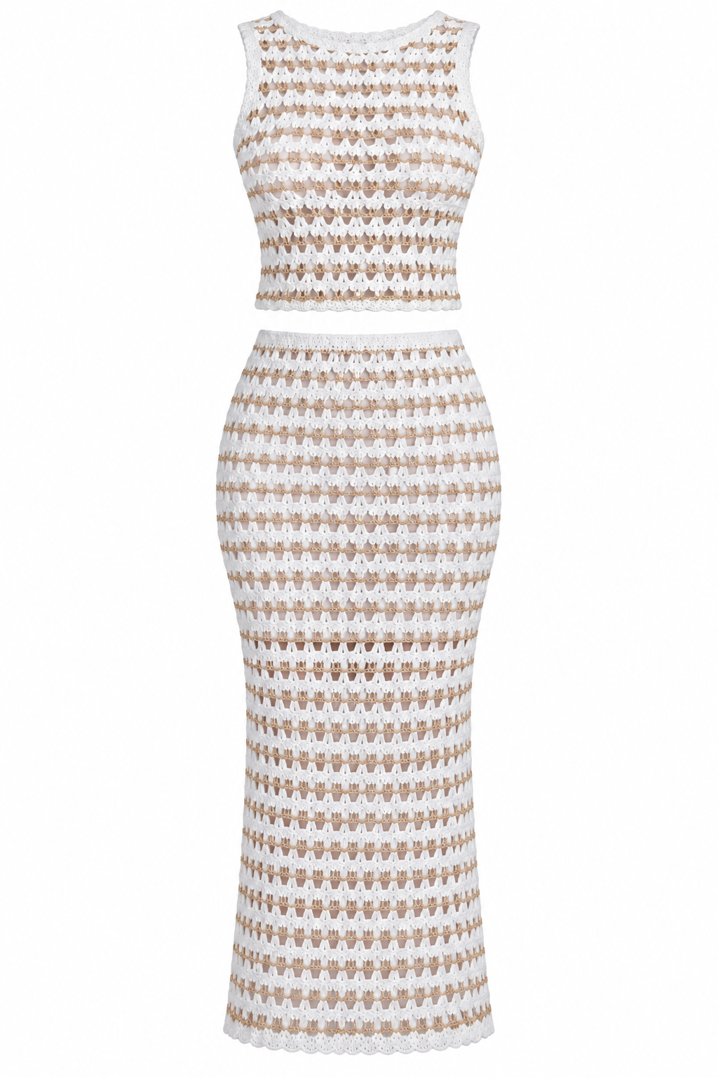 Zimmermann Ivory & Beige Crochet Set