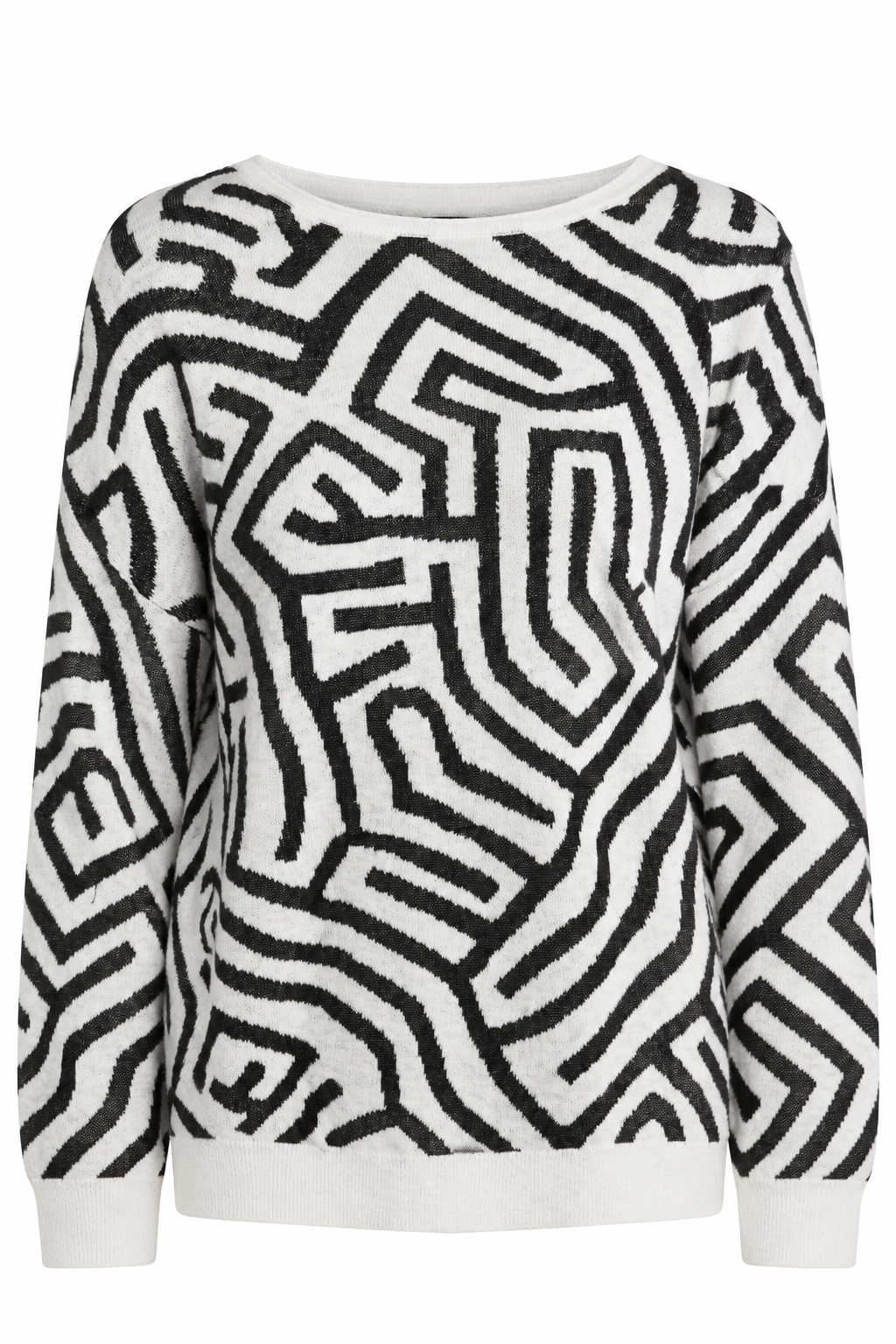 Sandro Abstract Print Knit Sweater
