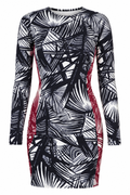 Elizabeth and James Mailyn Palm Print Mini Dress