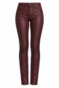 7 For All Mankind Burgundy Coated Skinny Jeans