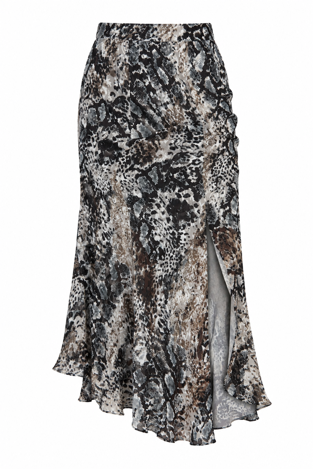 Alice + Olivia Mixed Animal Print Midi Skirt