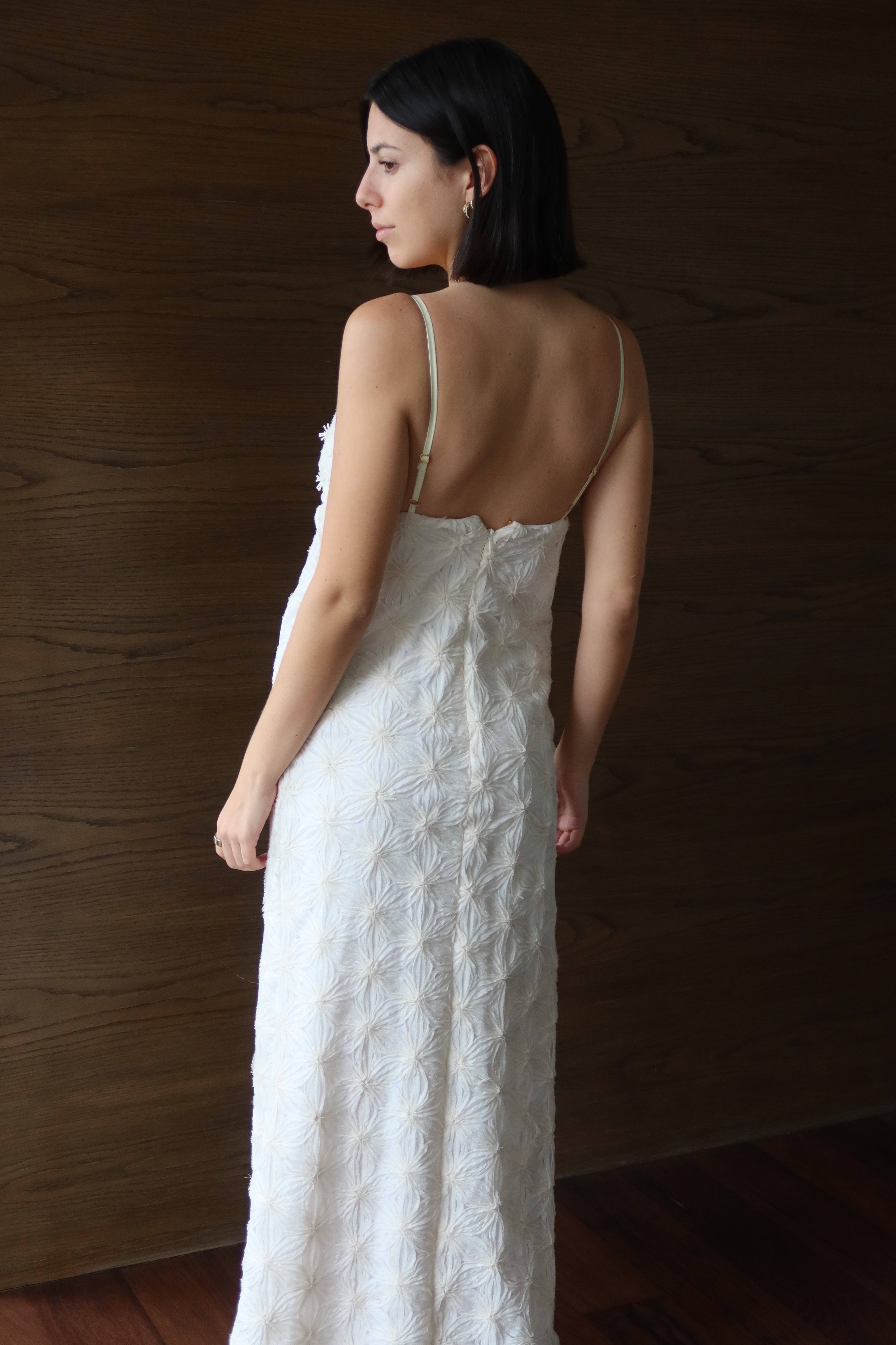 Vestido Maxi Blanco Bordado de Baobab
