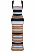 Hervé Léger x Law Roach Striped Bandage Dress