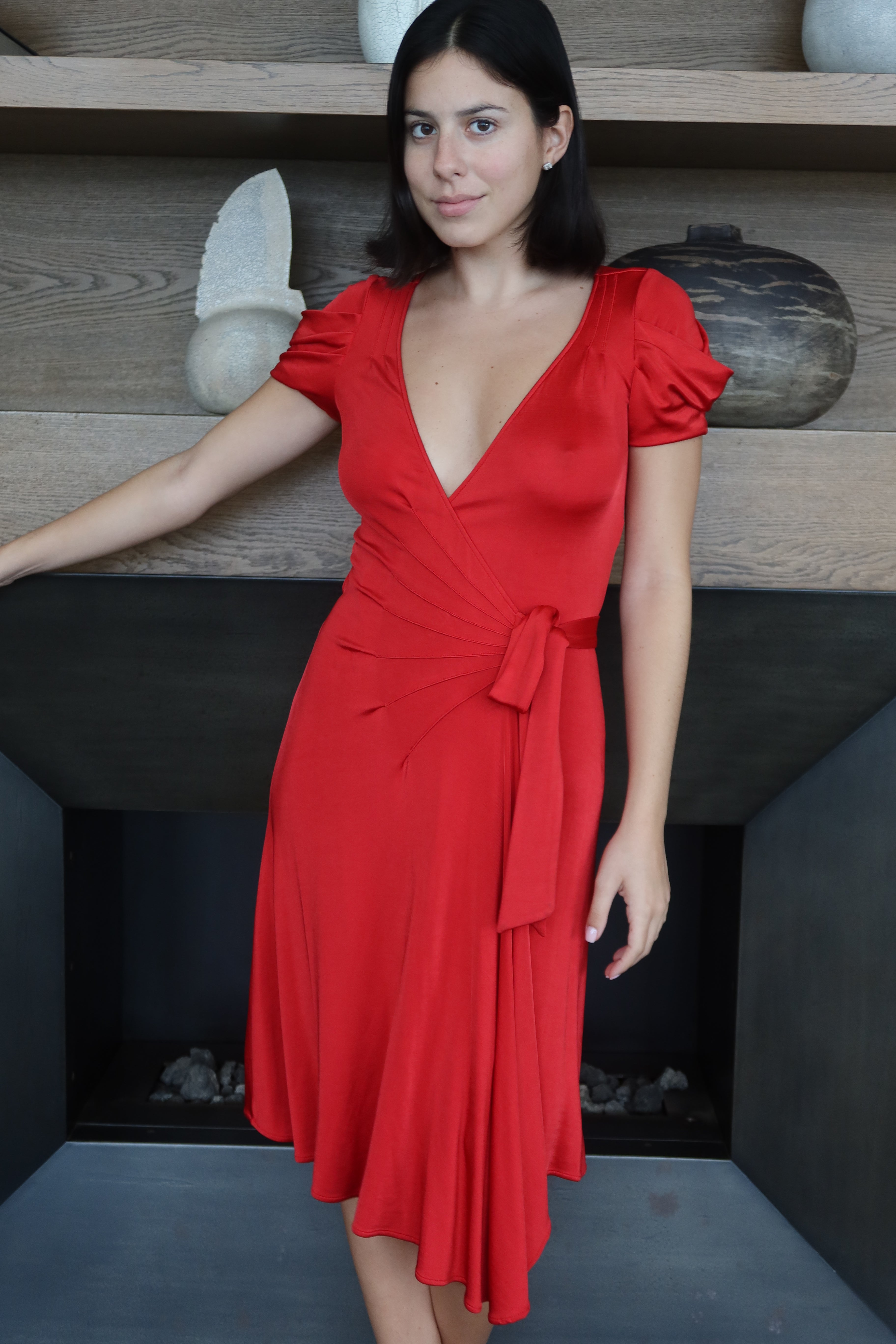 Diane von Furstenberg Red Wrap Dress
