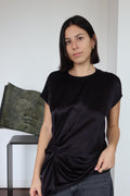 Top Negro Satinado de Helmut Lang